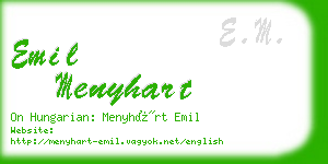 emil menyhart business card